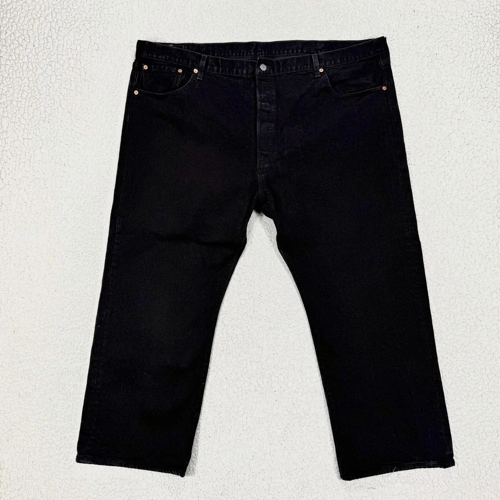 Levi's 505 Jeans Men's 48x30 (Actual‎ 48x28) Black Casual Streetwear Grunge